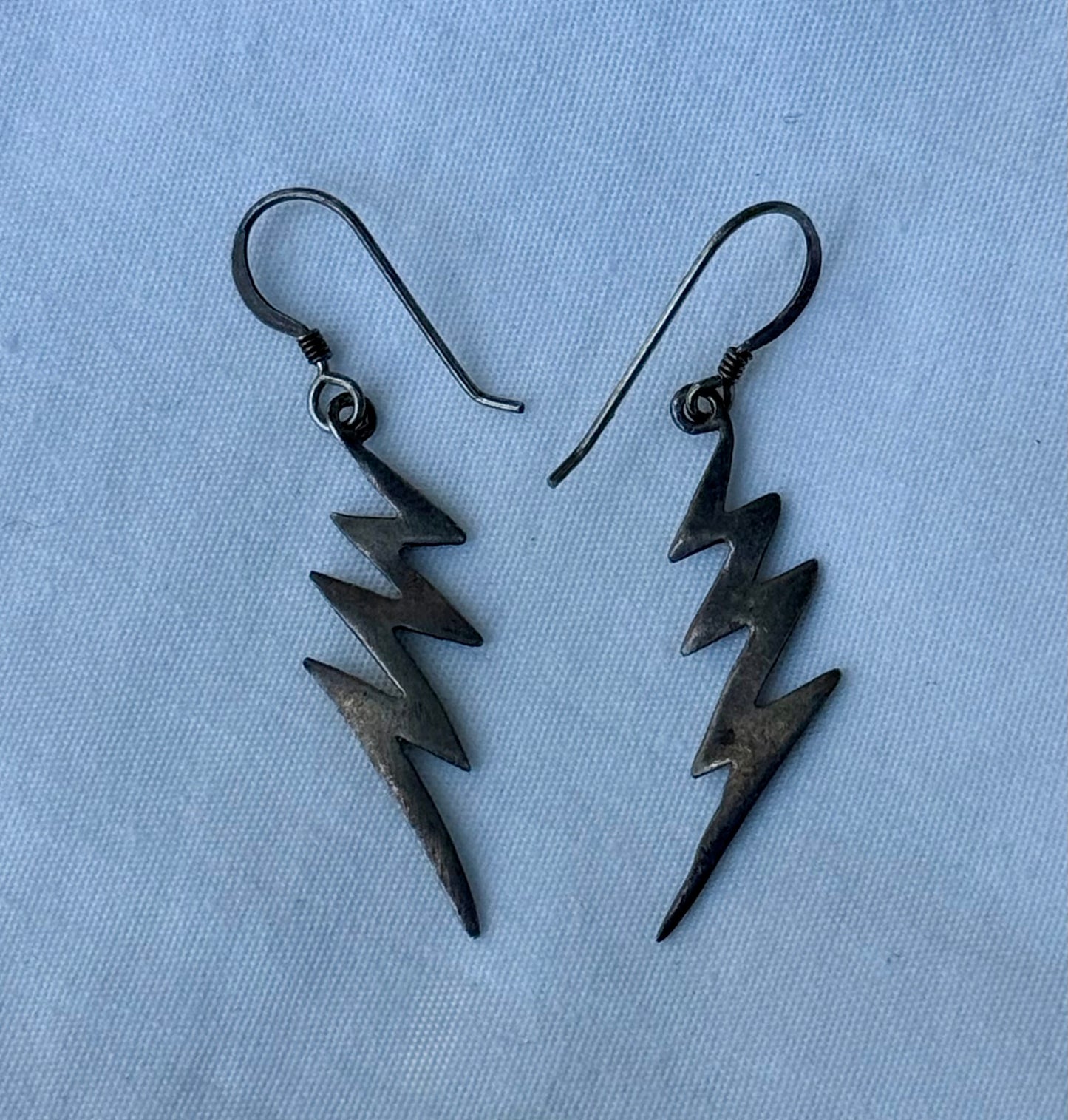 Sterling Lightning Bolt Earrings