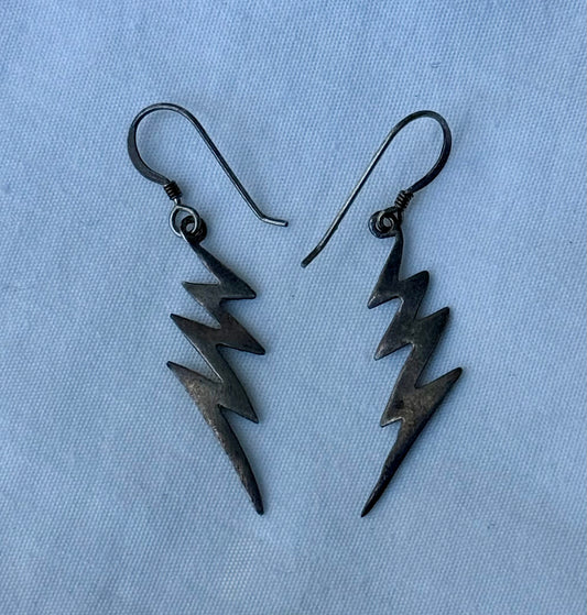 Sterling Lightning Bolt Earrings