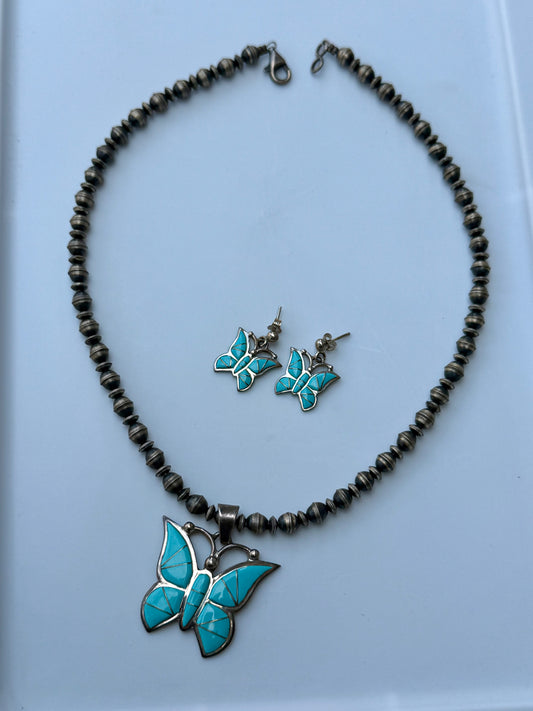 Turquoise Butterfly Set