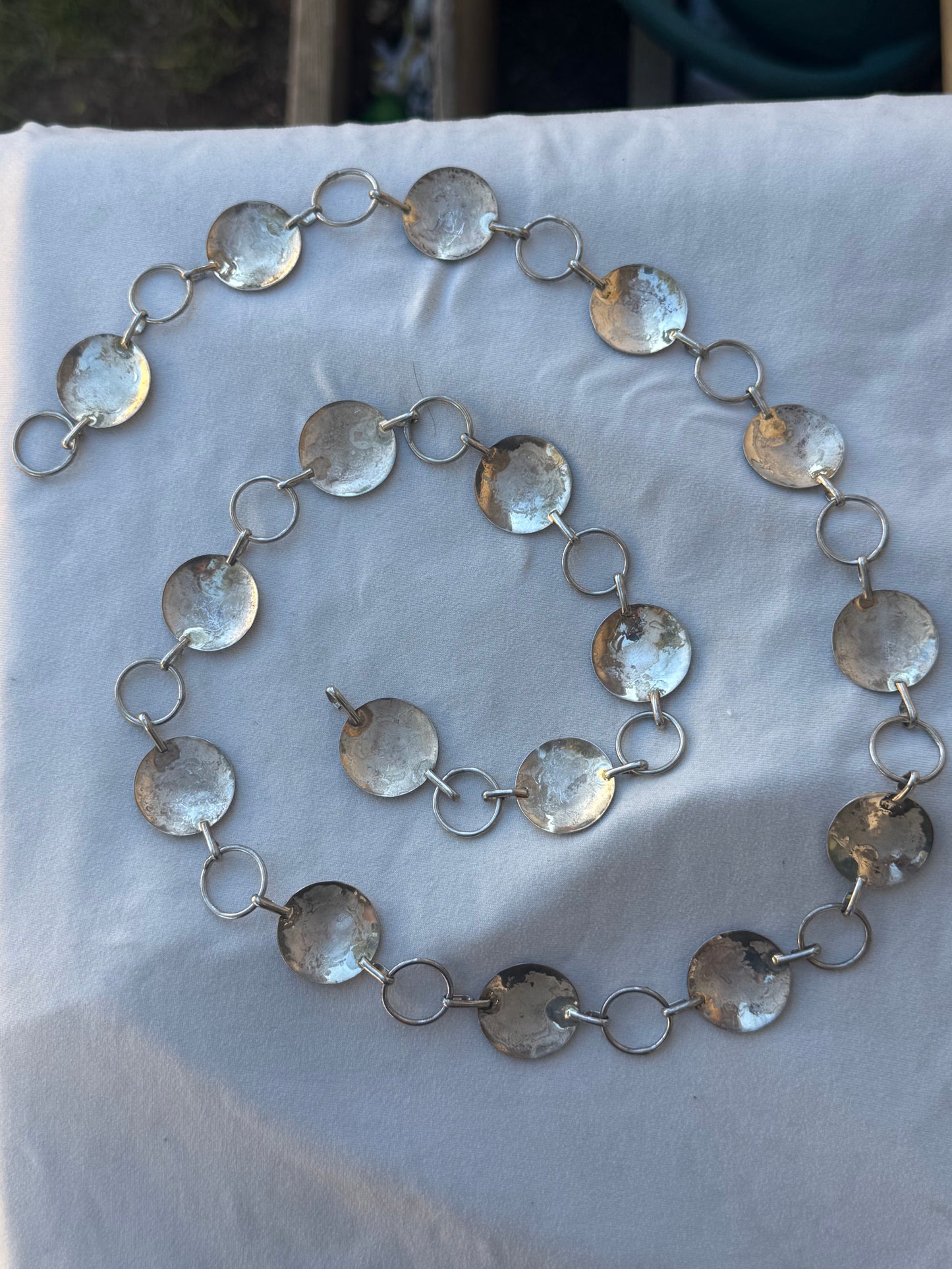 Vintage Sterling Silver Concho Belt