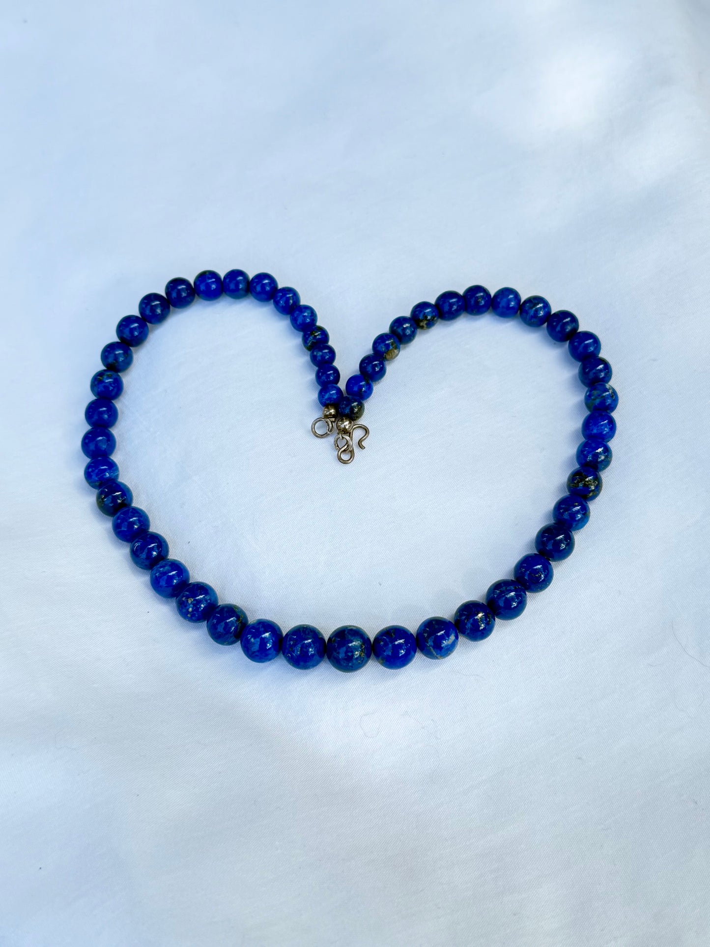 Vintage Lapis Bead Necklace