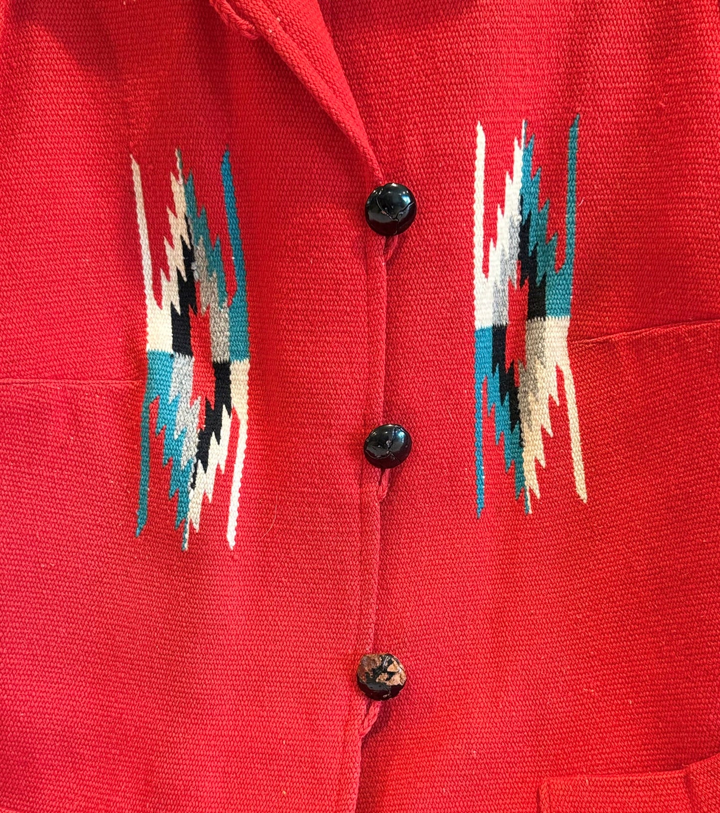 Vintage Red Ortega Chimayo Coat