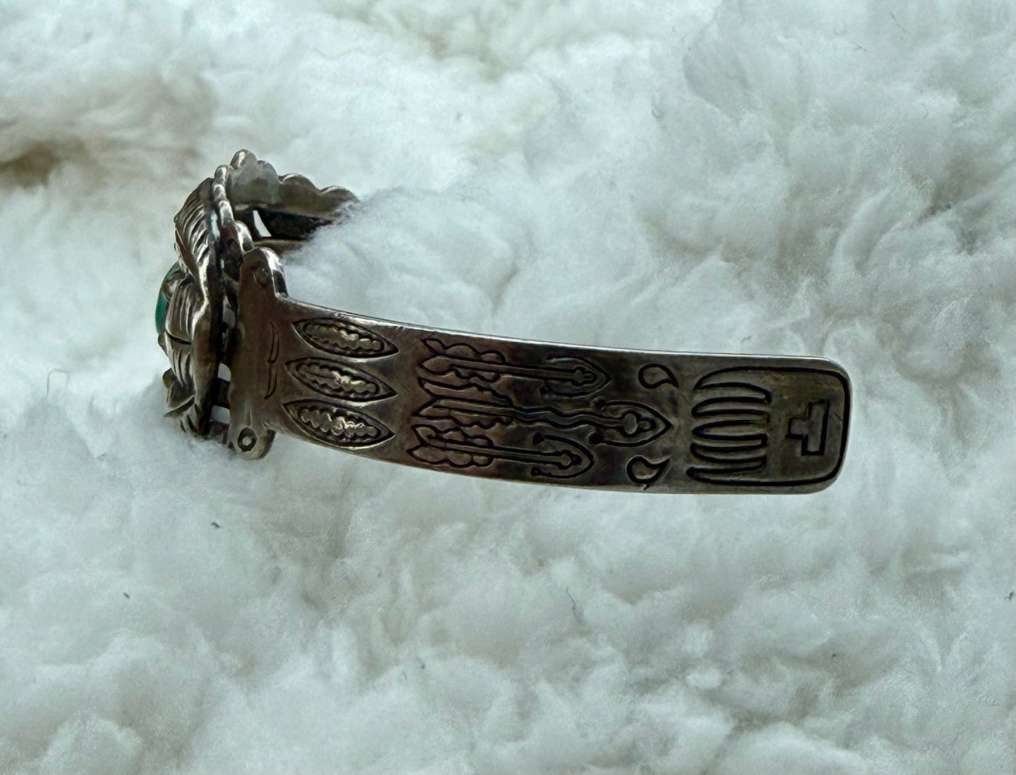 Vintage Sterling and Turquoise Cuff