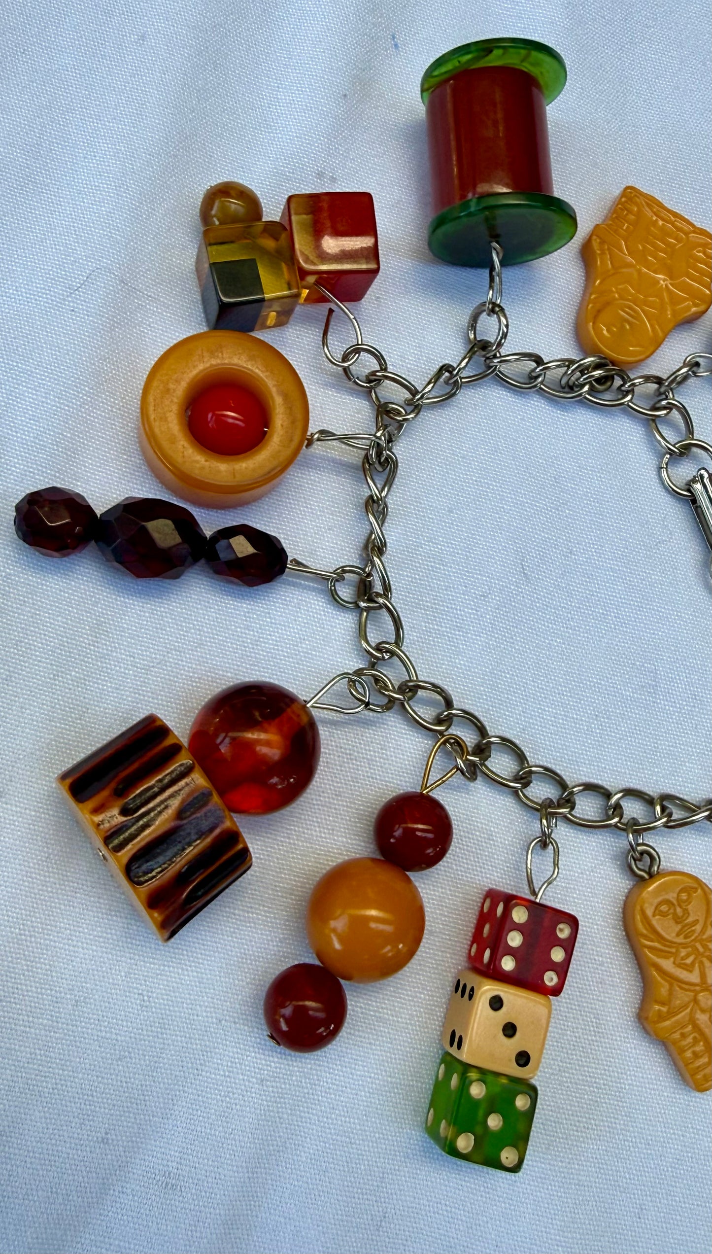 Vintage Bakelite Charm Bracelet