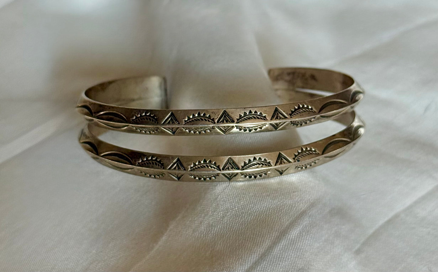 Vintage Two-Shank Sterling Cuff