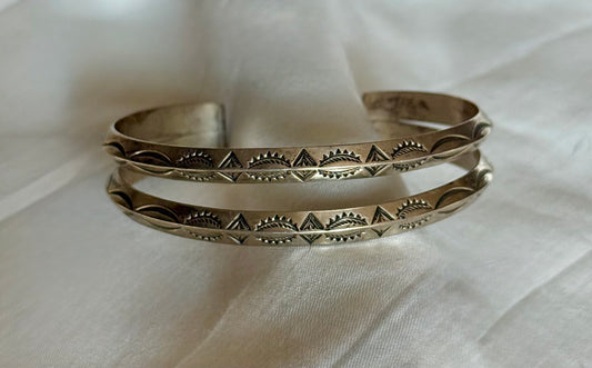 Vintage Two-Shank Sterling Cuff