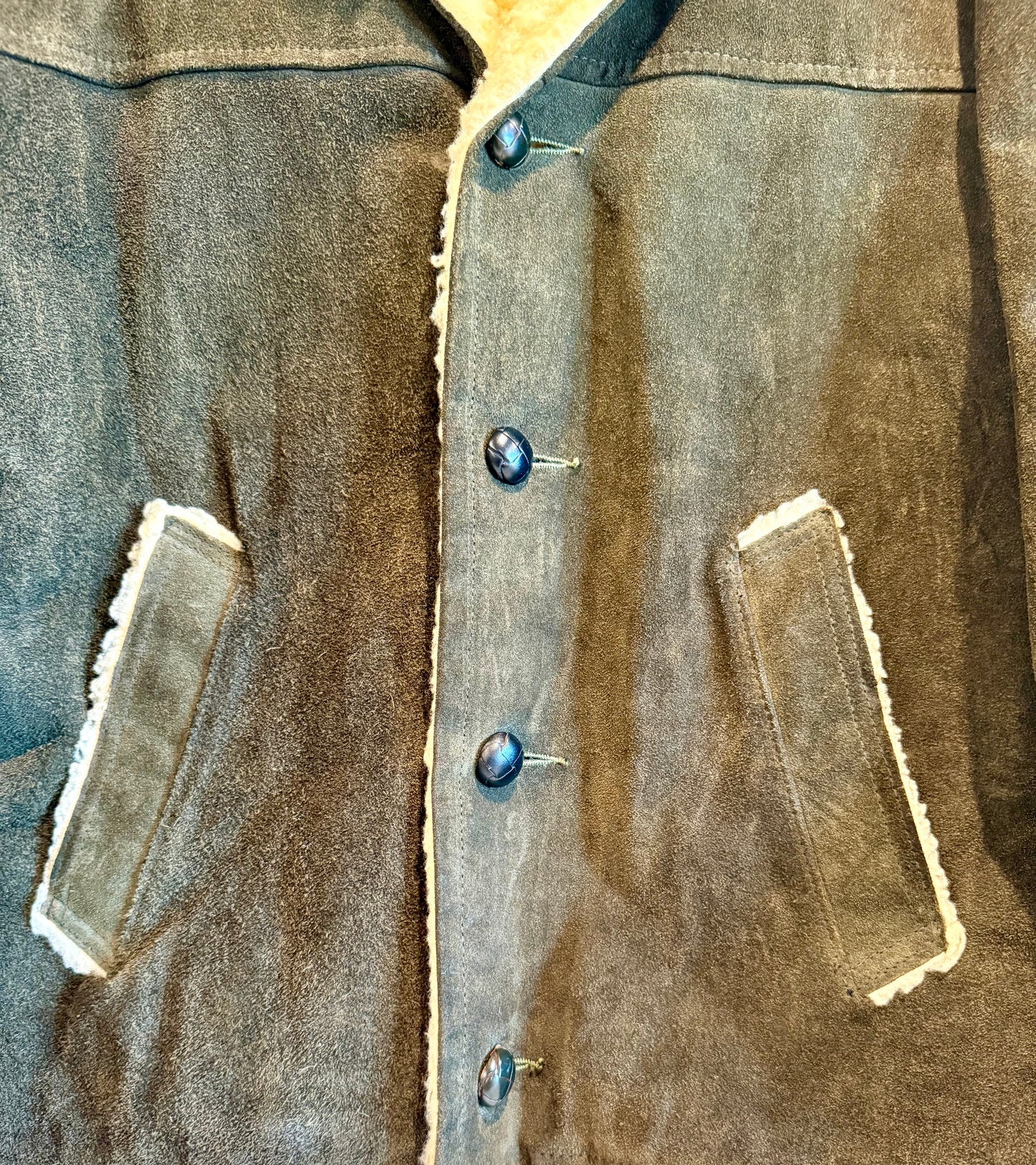 Vintage Green Leather Oakbrook Sportswear Jacket