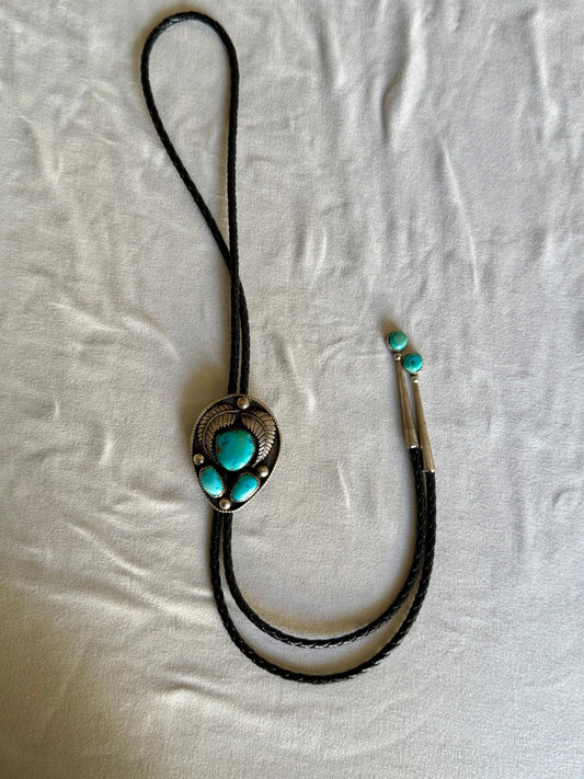 Sterling and Turquoise Bolo Tie