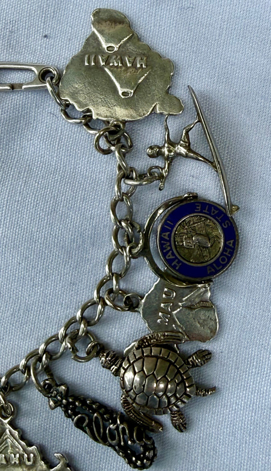 Sterling Silver Hawaiian Charm Bracelet