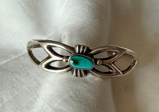 Turquoise and Sterling Silver Cuff by Wilson Begay
