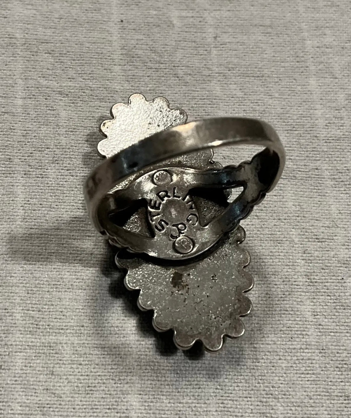 Sterling Silver and Turquoise Bell Trading Post Vintage Ring