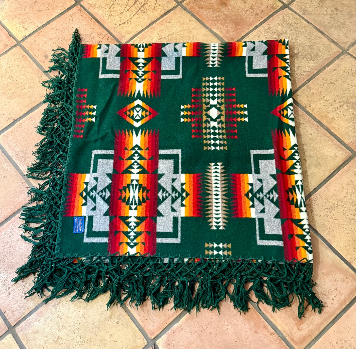 Vintage Green Pendleton Blanket