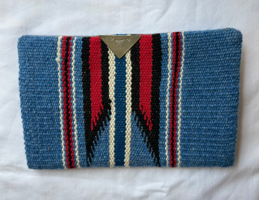 Vintage Blue Chimayo Clutch