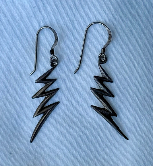 Sterling Lightning Bolt Earrings
