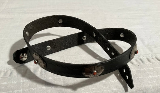 Sterling Silver and Coral Vintage Hat Band