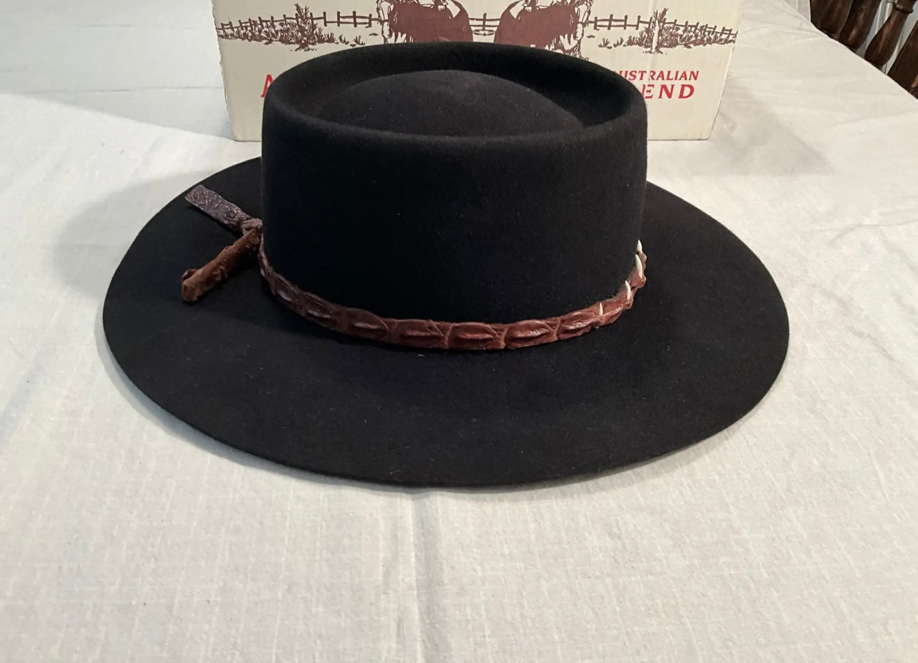 Akubra The Croc Vintage Hat With Croc Hat Band