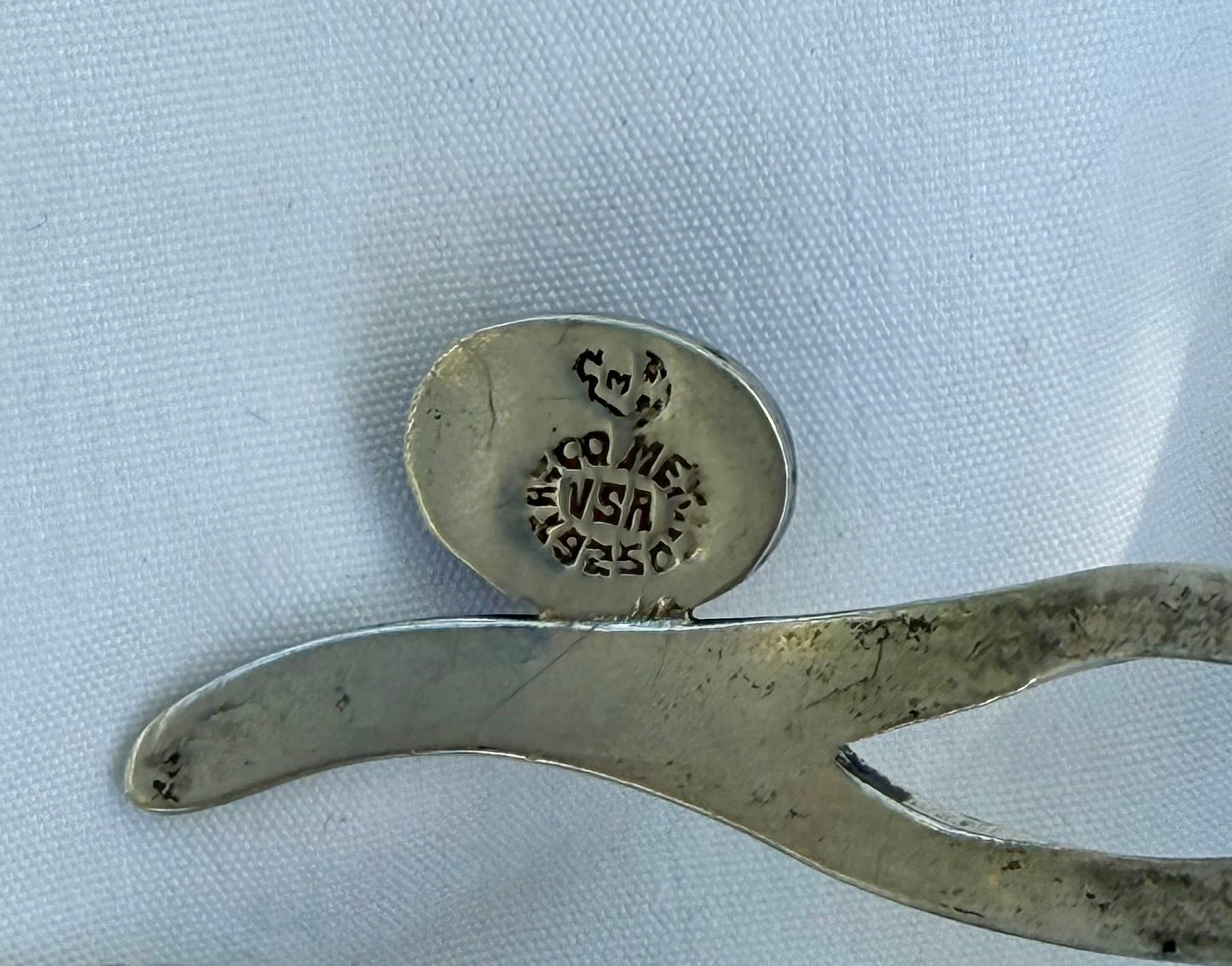 Vintage Sterling and Amethyst Hinged Bracelet