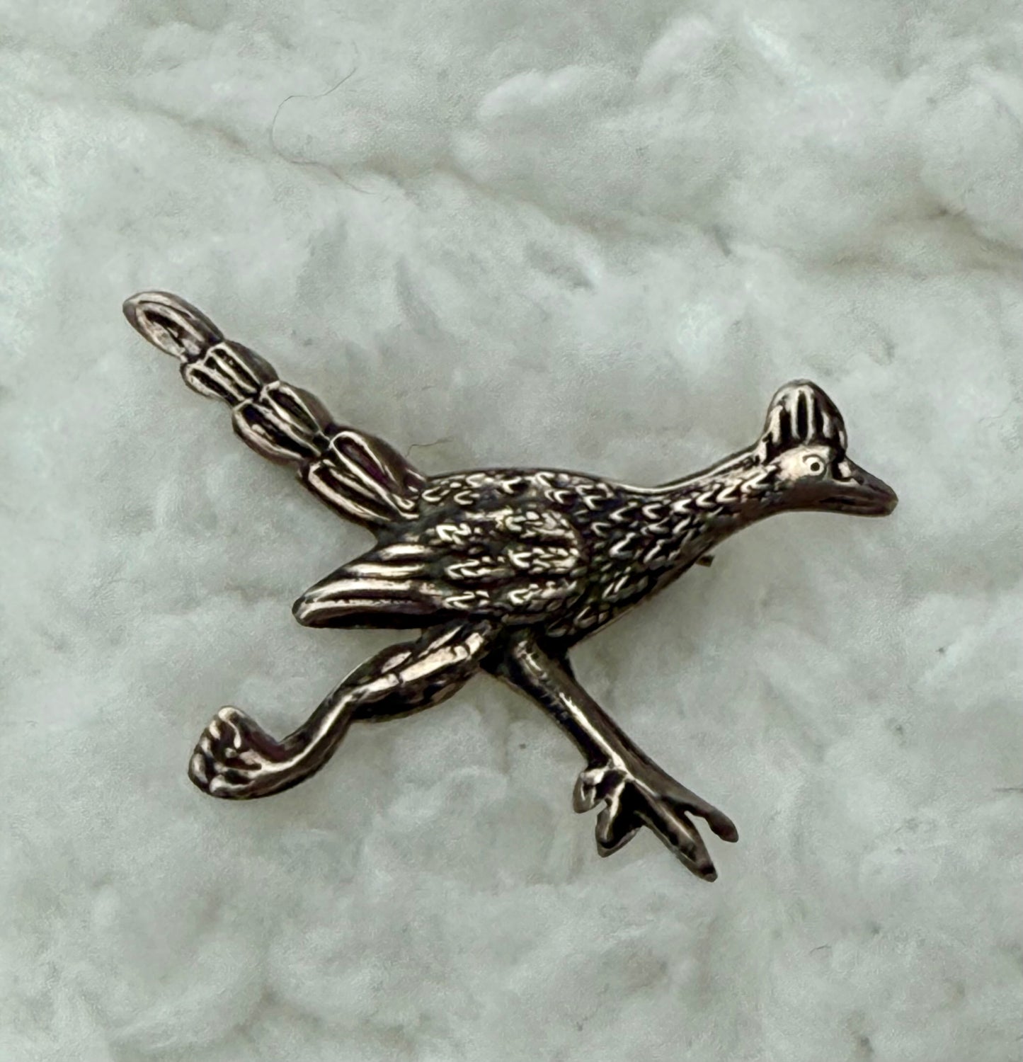 Vintage Sterling Silver Roadrunner Brooch