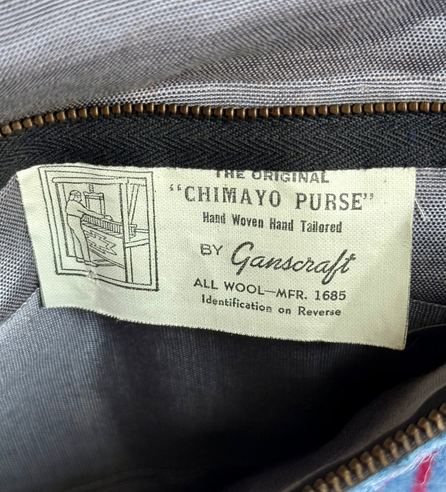 Vintage Blue Chimayo Clutch