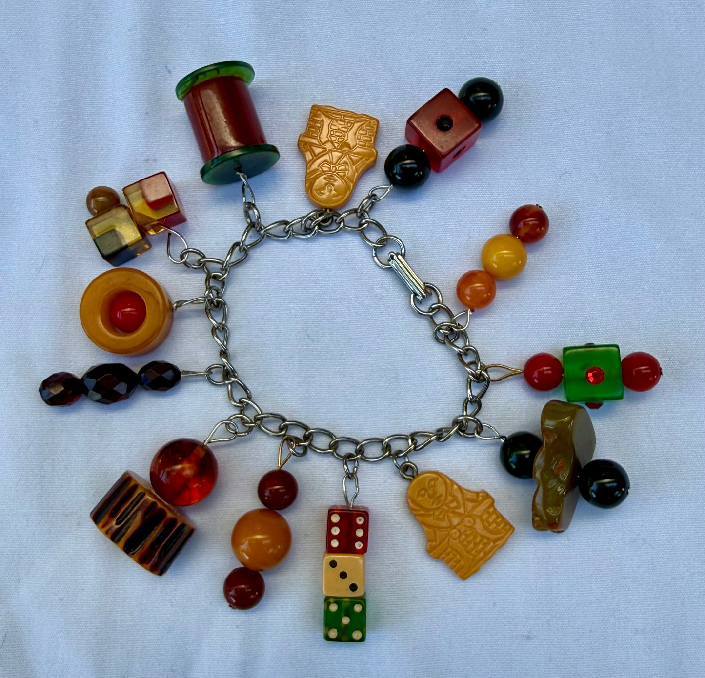 Vintage Bakelite Charm Bracelet