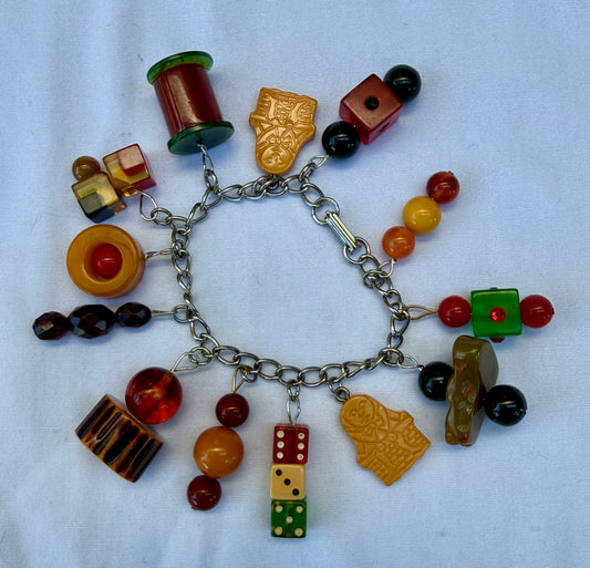 Vintage Bakelite Charm Bracelet