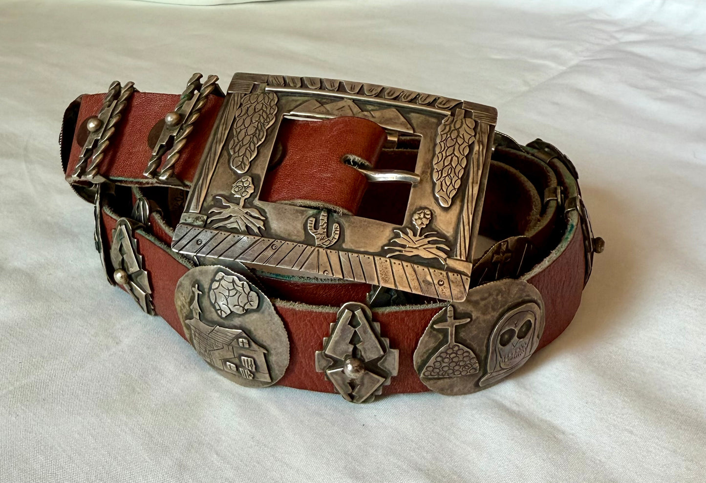 Sterling Silver Storyteller Vintage Concho Belt