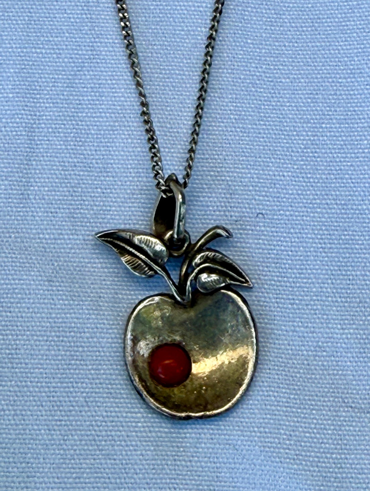 Vintage Sterling Apple Necklace