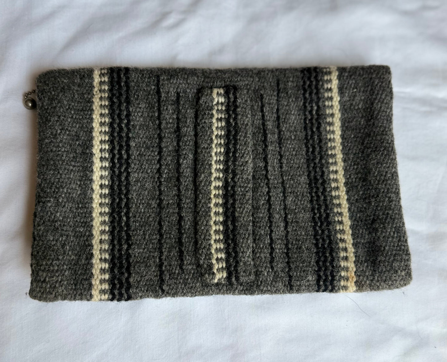 Vintage Gray Chimayo Clutch