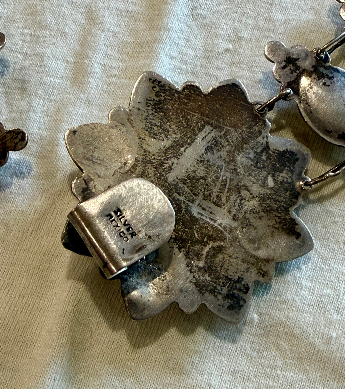 Mexican Sterling Silver Concho Belt