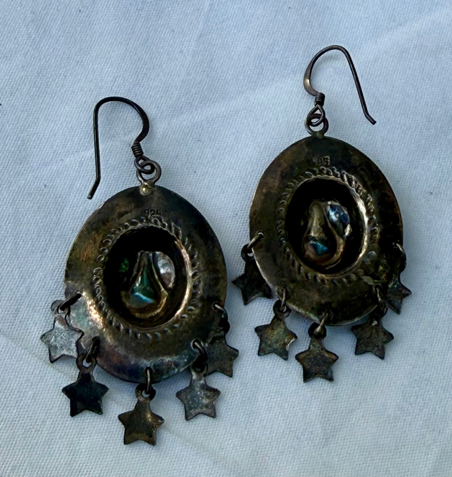 Sterling Silver Cowboy Hat Earrings