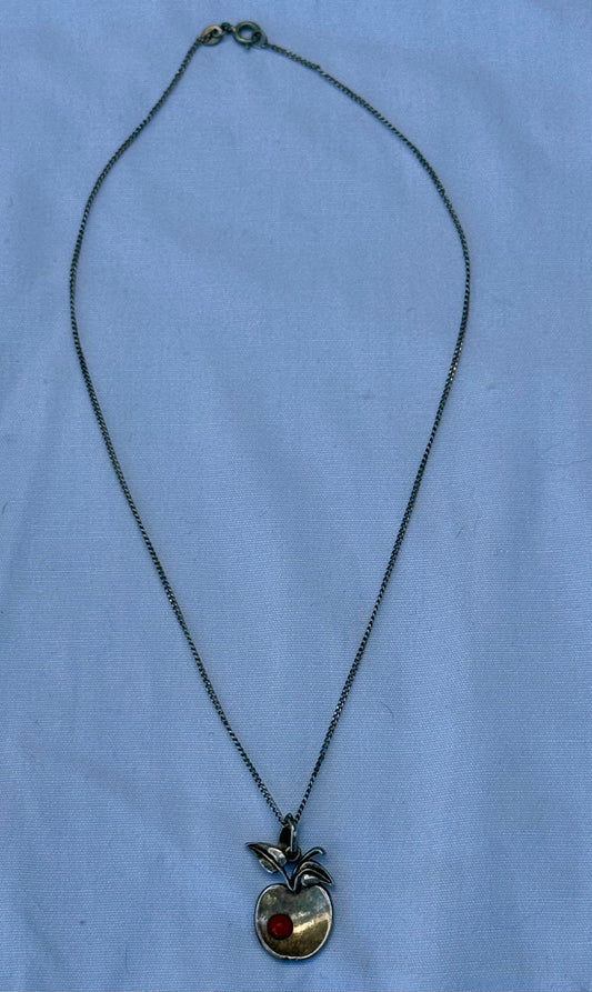 Vintage Sterling Apple Necklace