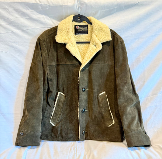 Vintage Green Leather Oakbrook Sportswear Jacket