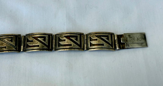 Vintage Navajo Sterling Silver Link Bracelet