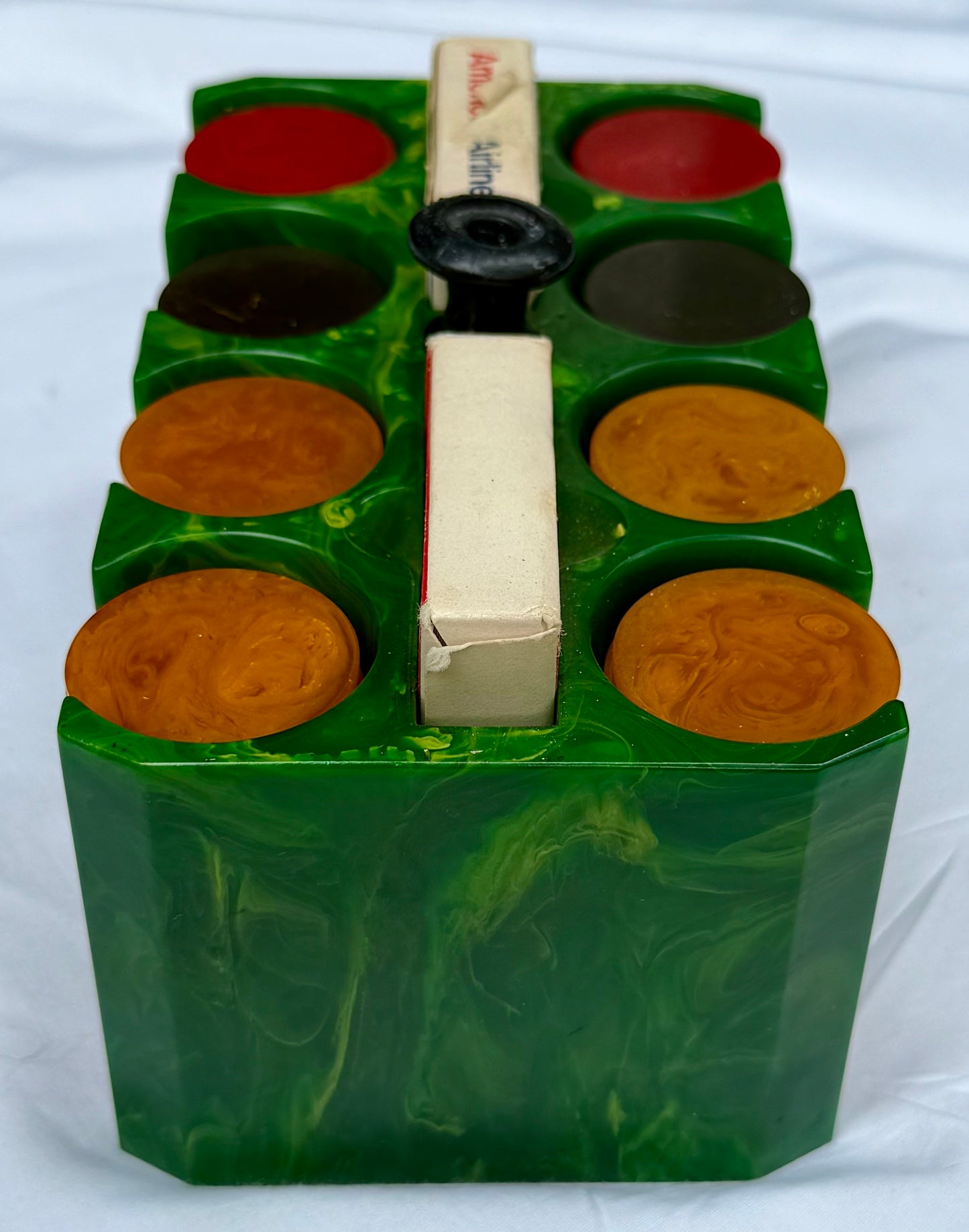 Bakelite Poker Chip Rack W/Chips