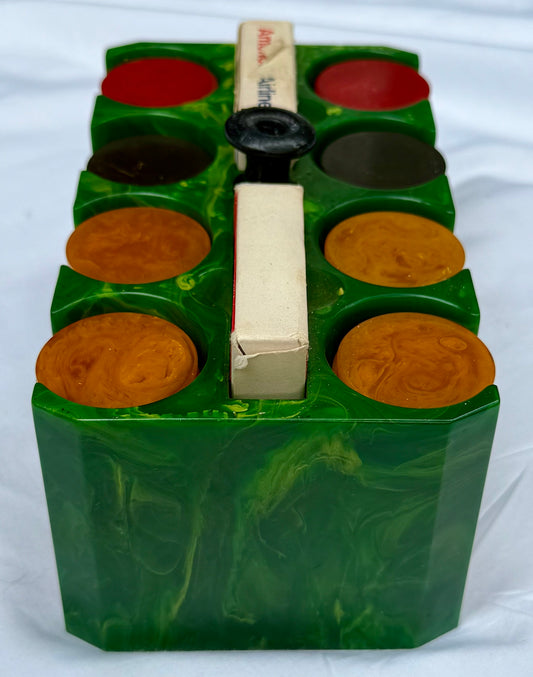 Bakelite Poker Chip Rack W/Chips