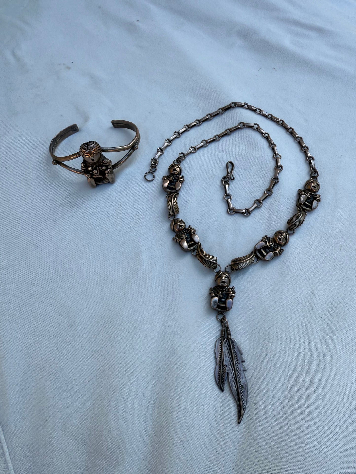 Vintage Sterling Silver Mother Earth Set