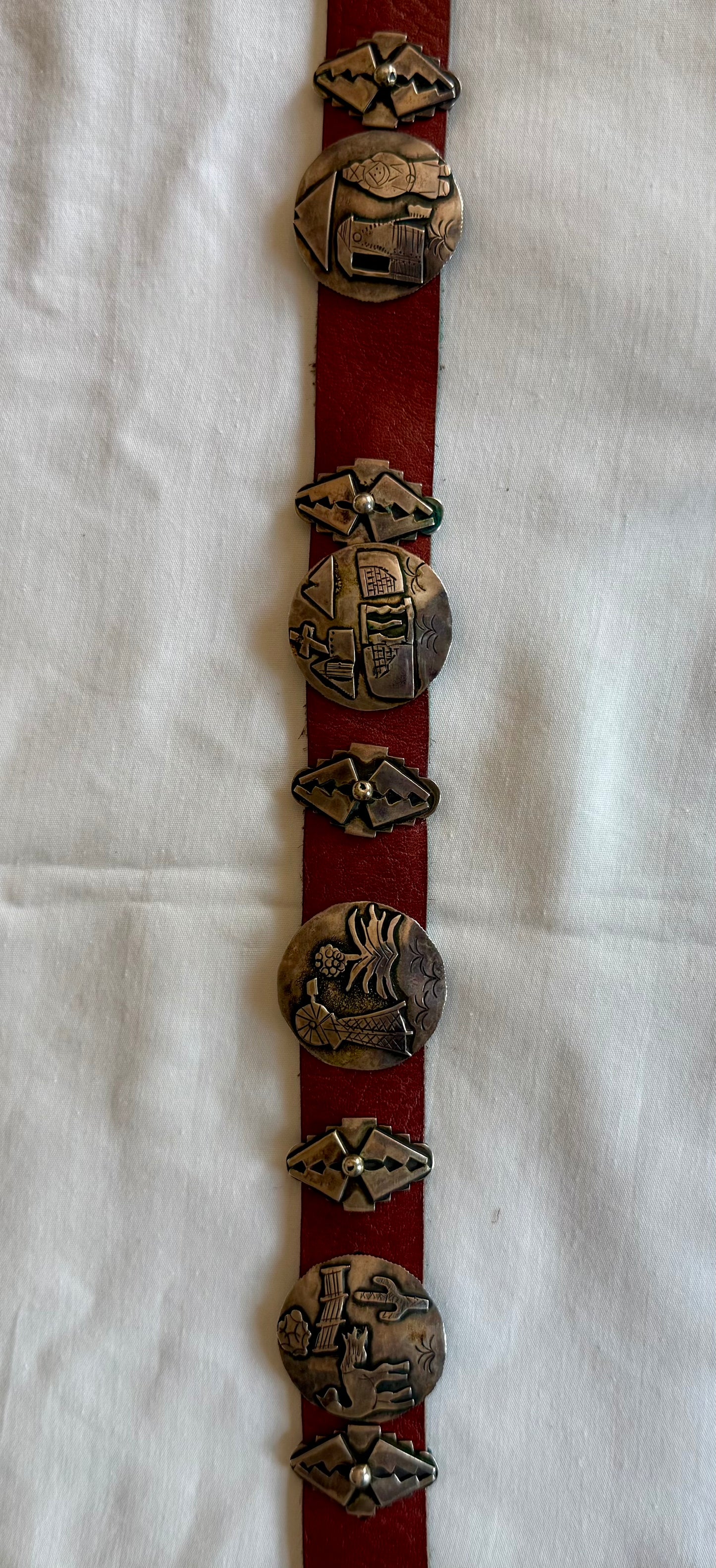 Sterling Silver Storyteller Vintage Concho Belt