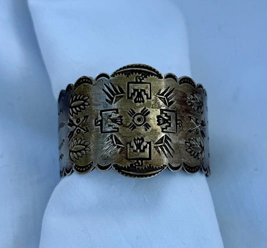 Fred Harvey Era Sterling Silver Thunderbird Cuff