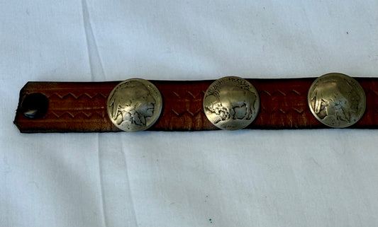 Leather and Coin Bracelet