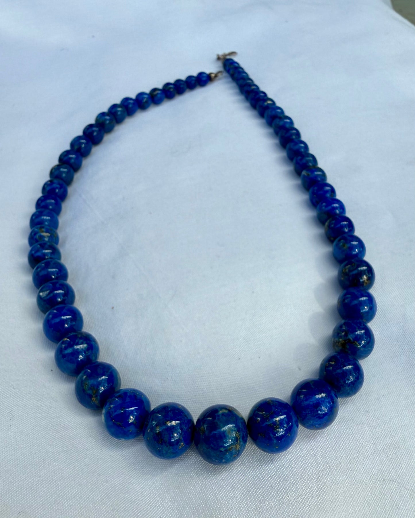 Vintage Lapis Bead Necklace