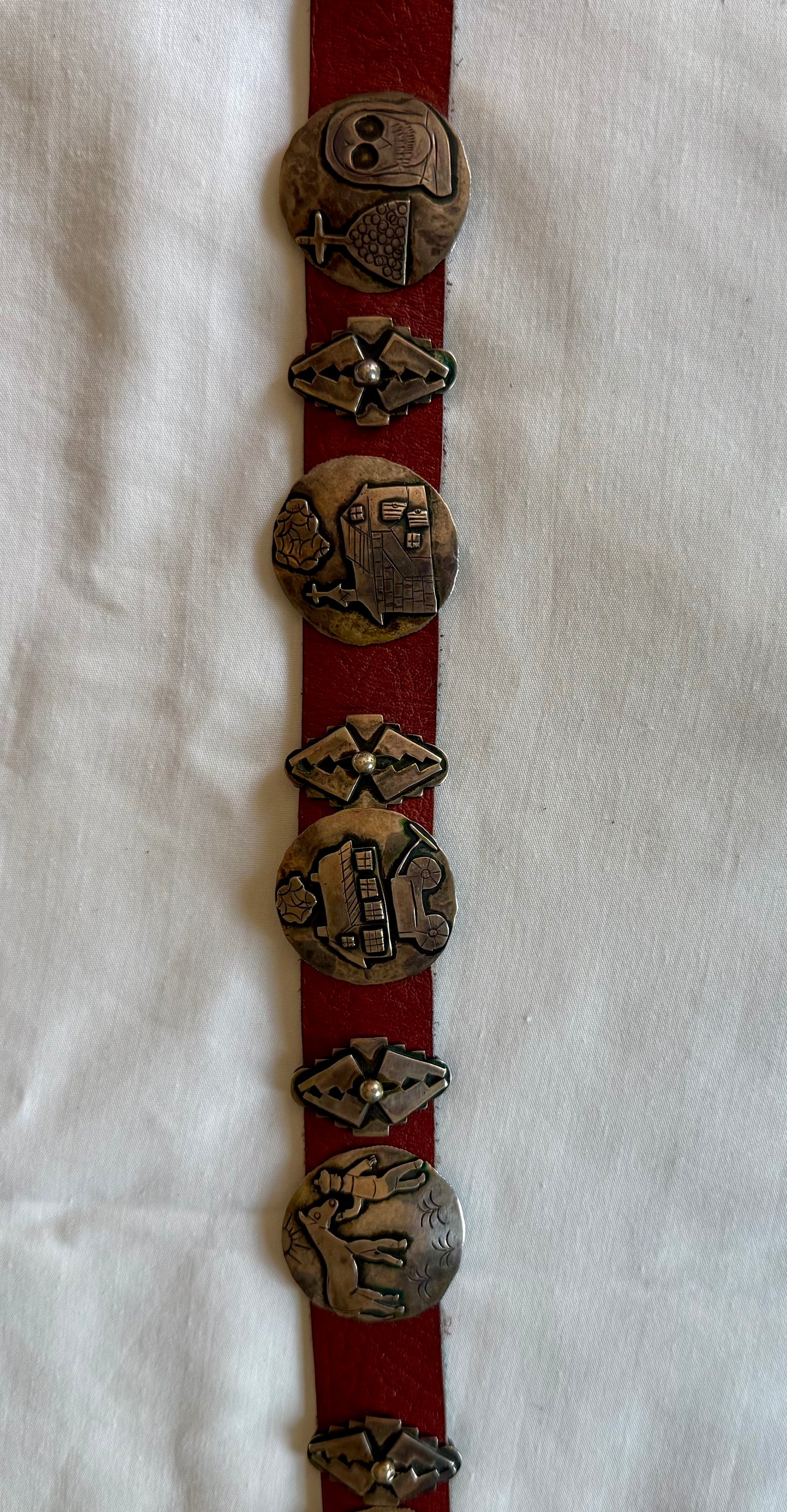 Sterling Silver Storyteller Vintage Concho Belt