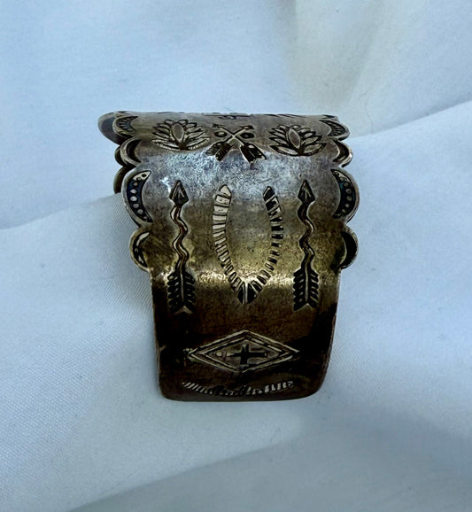 Fred Harvey Era Sterling Silver Thunderbird Cuff