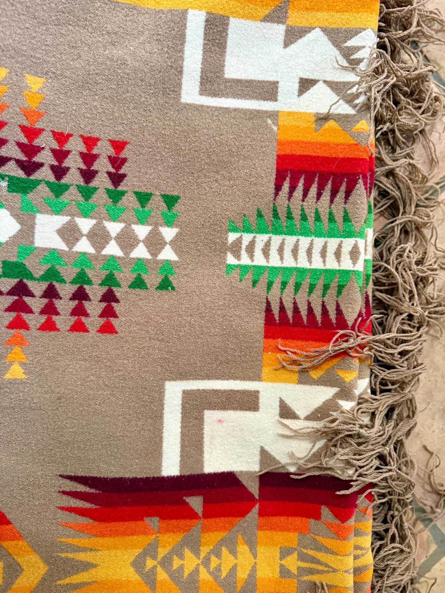 Vintage Tan Pendleton Blanket