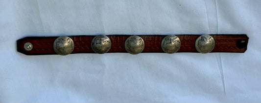 Leather and Coin Bracelet