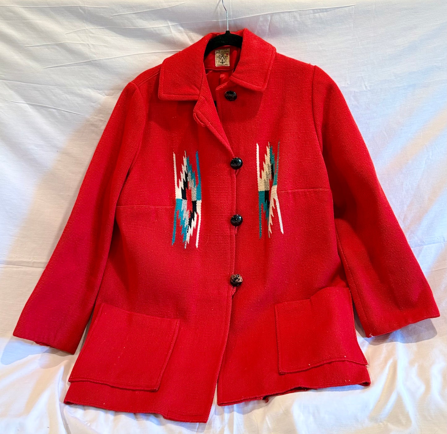Vintage Red Ortega Chimayo Coat