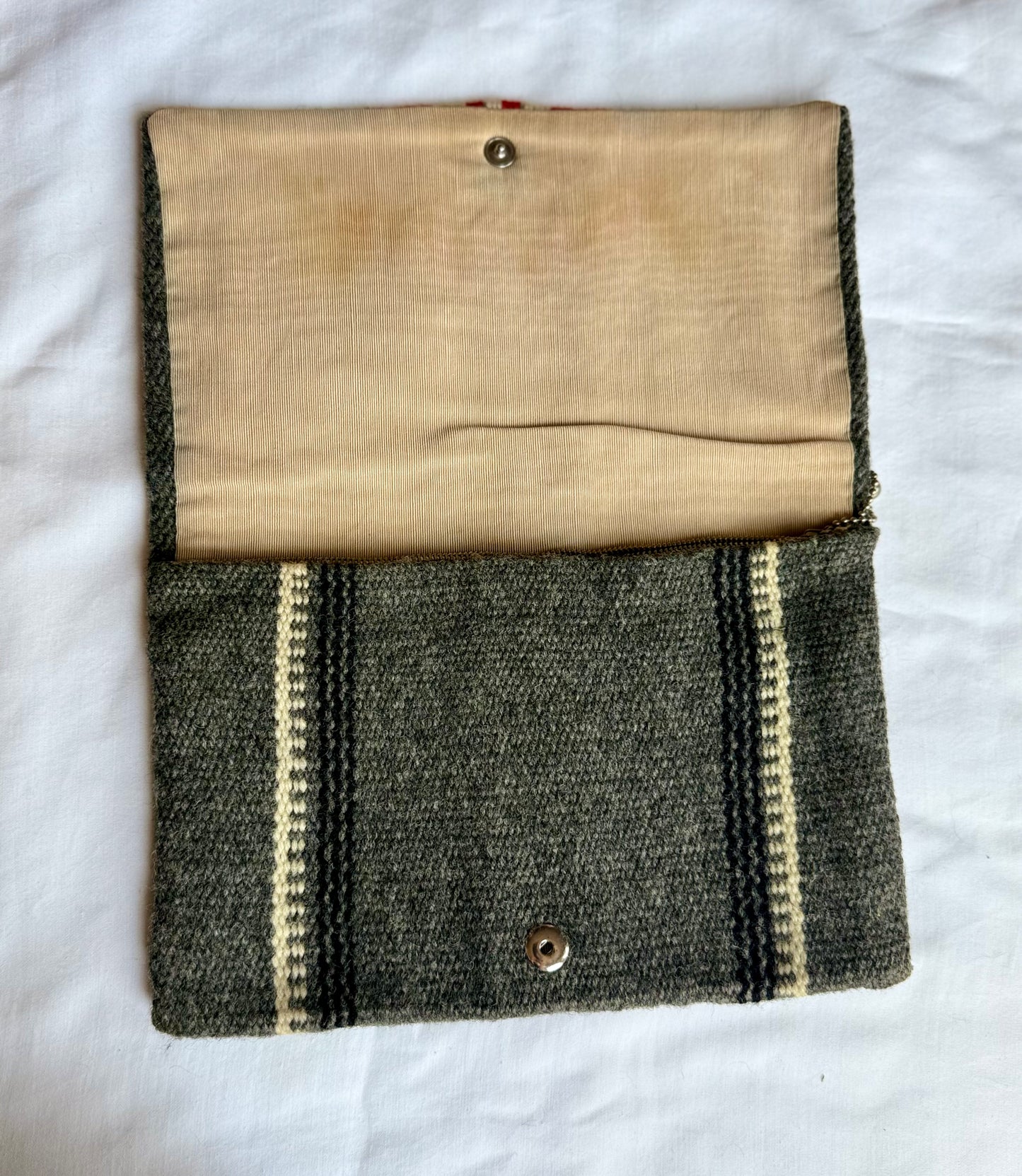 Vintage Gray Chimayo Clutch