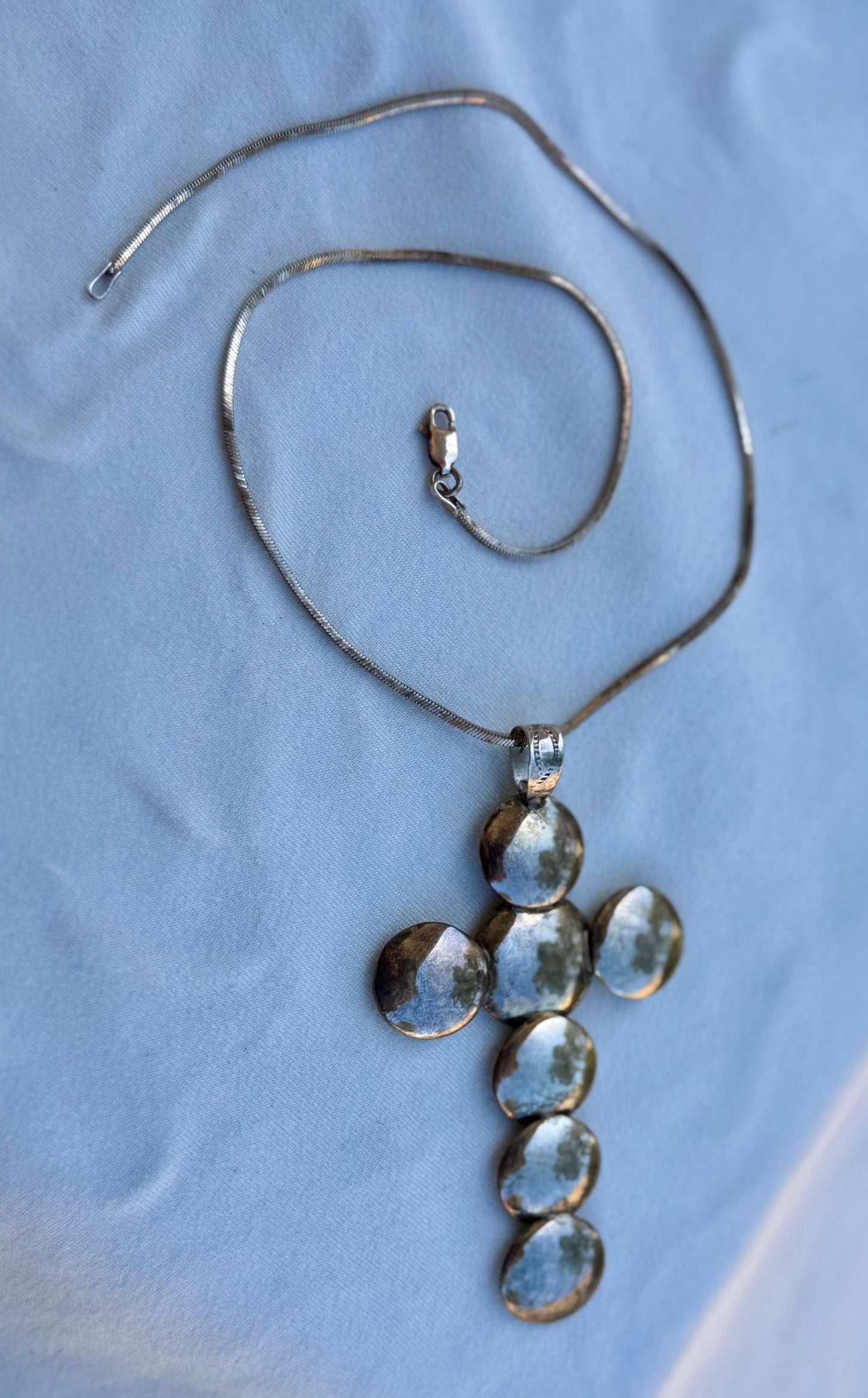 Sterling Silver Concho Cross