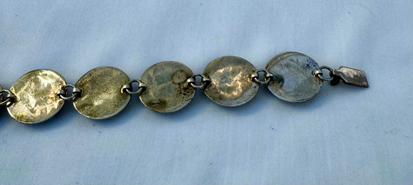 Vintage Sterling Silver Concho Bracelet