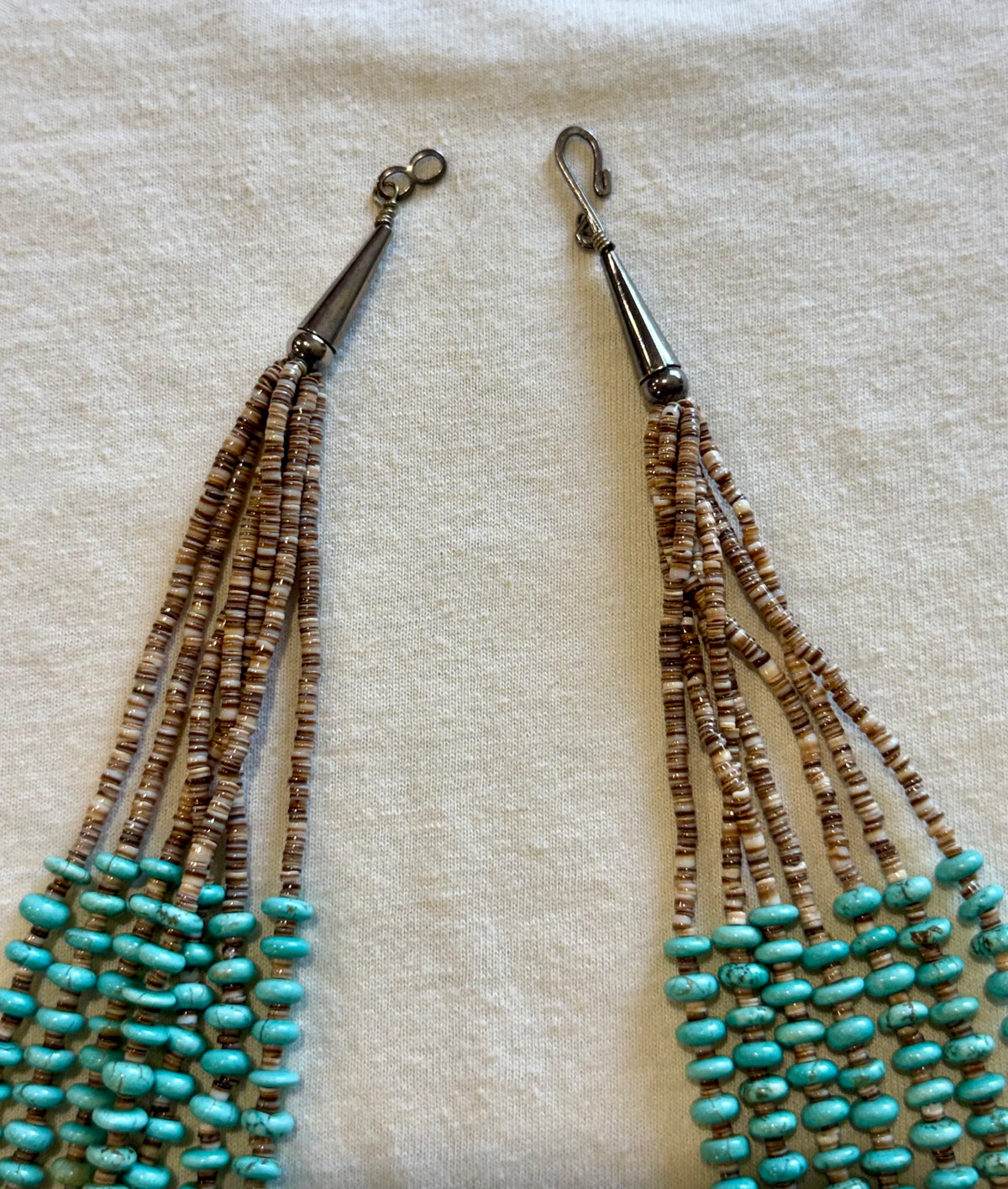 7-Strand Turquoise and Heshi Necklace