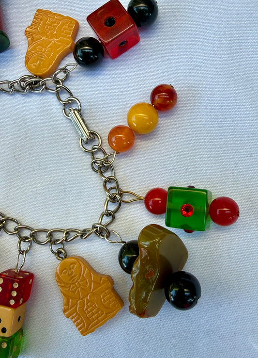 Vintage Bakelite Charm Bracelet